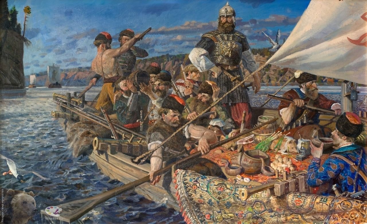 Картина сурикова казаки в лодке