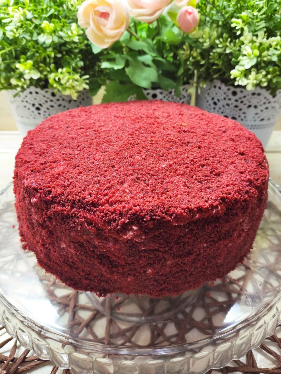 Торт красный бархат на сковороде рецепт с фото пошагово в домашних условиях