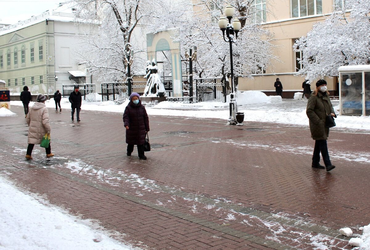 Арбат москва зимой