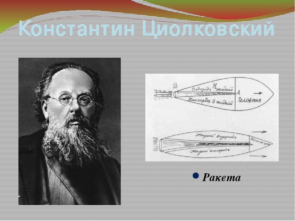 Создатель первой космической ракеты. Ракета 1903 года Циолковский.