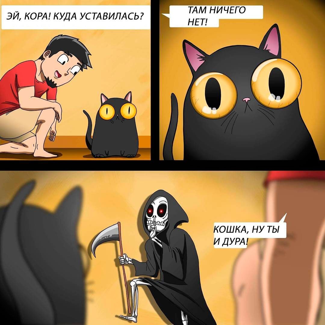 Комикс про черного кота