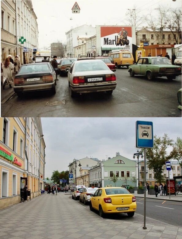 Московский отличаться. Тверская при Лужкове и Собянине. Москва Лужкова и Москва Собянина. Москва при Лужкове и Собянине сравнение. Лужковская Москва собянинская Москва.