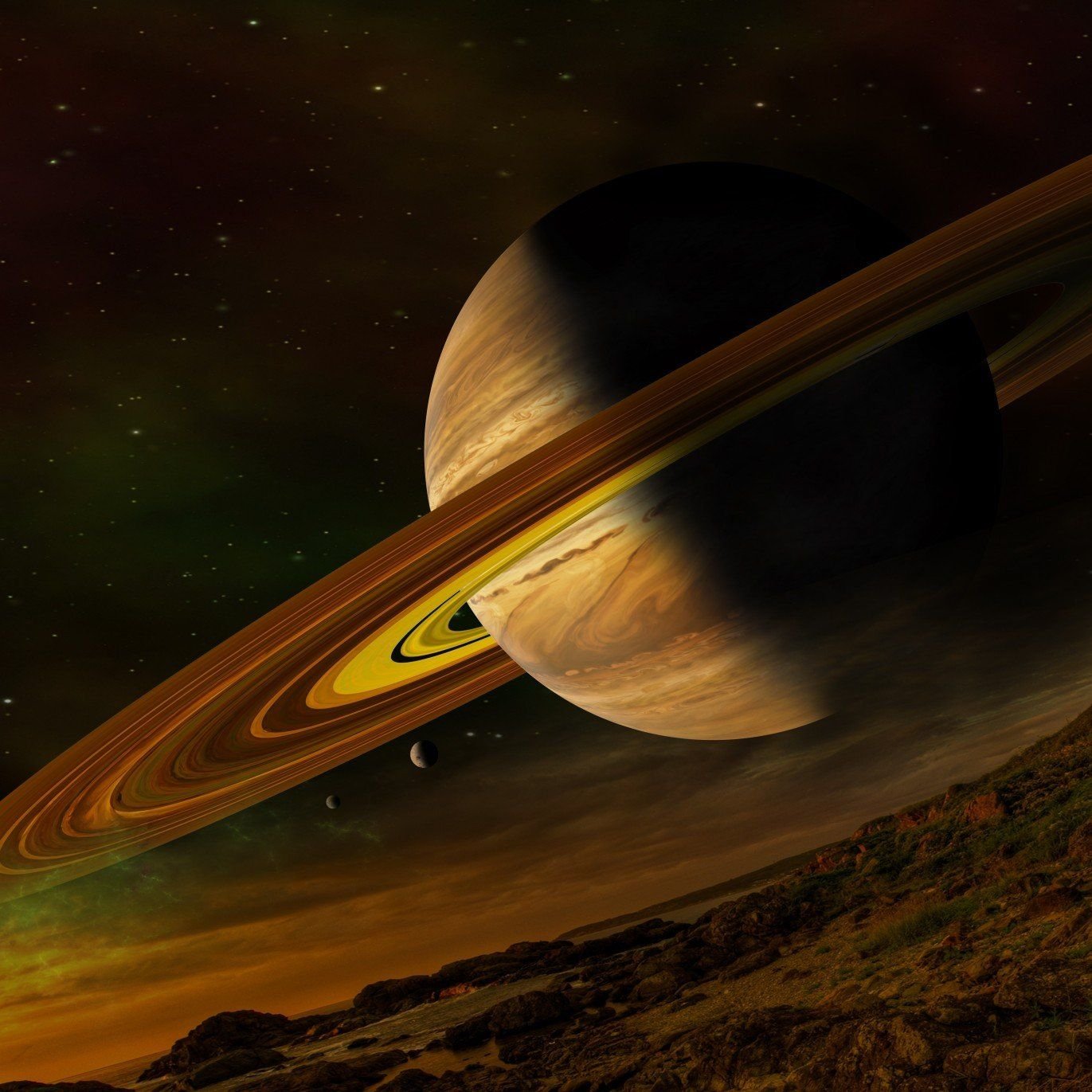 Картины Сатурна планеты