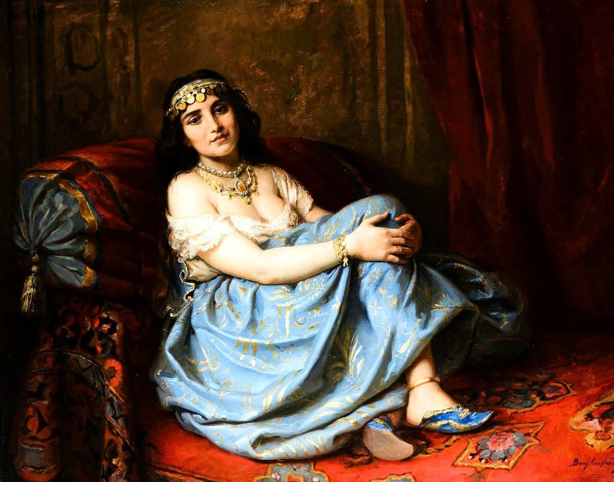 Одалиска. Jean-Joseph Benjamin-constant (1845 – 1902). Jean-Joseph Benjamin-constant картины. Бенджамин Констан художник.