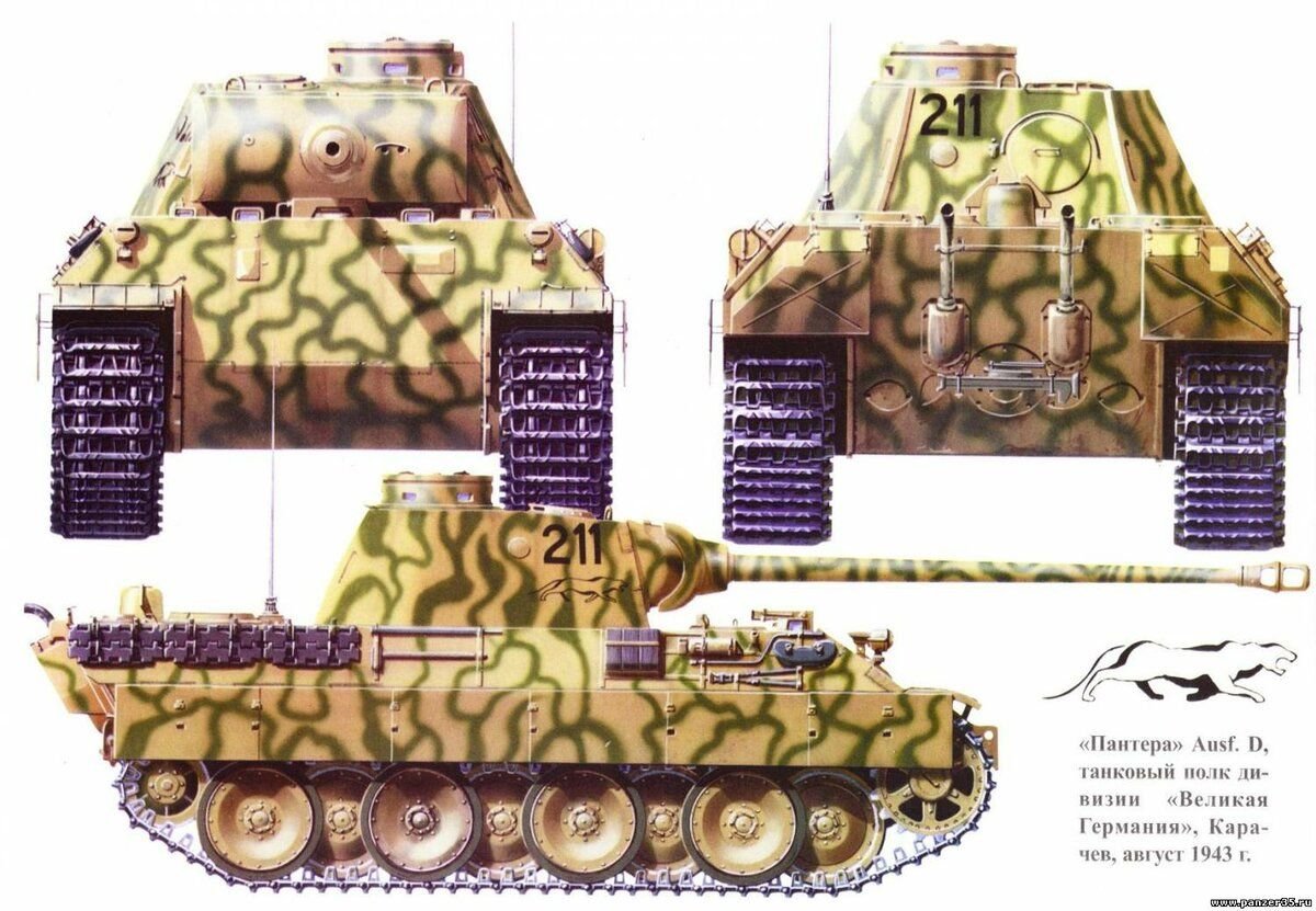 Пантера танк Курская дуга камуфляж