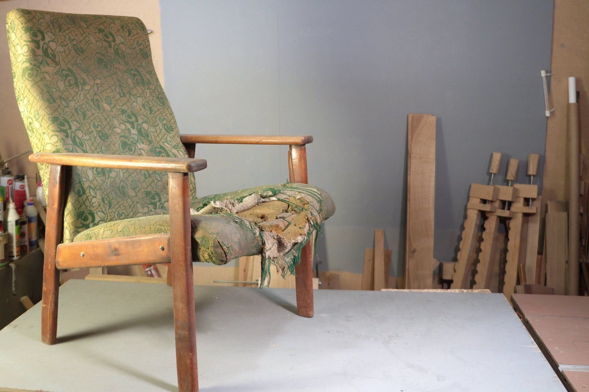 Реставрация старого кресла советских времен | Часть 1 | Столярка дома ...