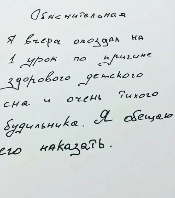 Объяснительная прикол картинка