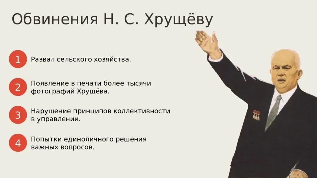 После ленина и перед хрущевым. Хрущев развалил СССР. Обвинения Хрущева. Голосование по отставке Хрущева. Доносы Хрущева.