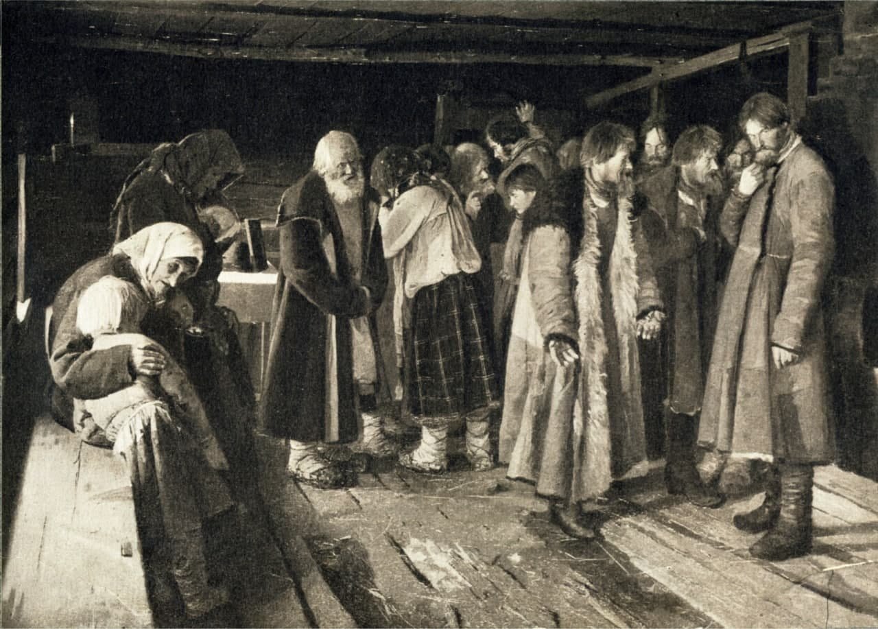 И.И. творожников. Нищие около церкви. 1889