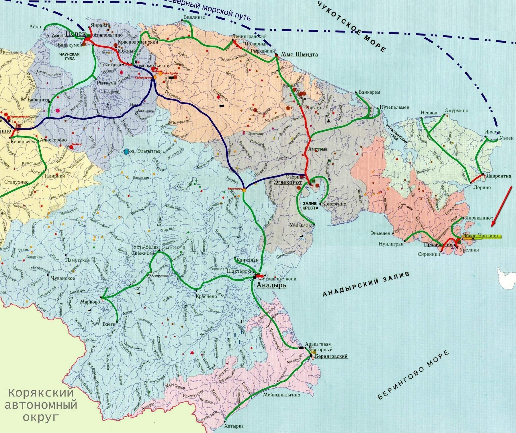 Автономная область чукотского автономного округа. Карта автомобильных дорог Чукотки. Чукотский автономный округ карта автодорог. Карта зимников Чукотки. Дороги Чукотки карта.