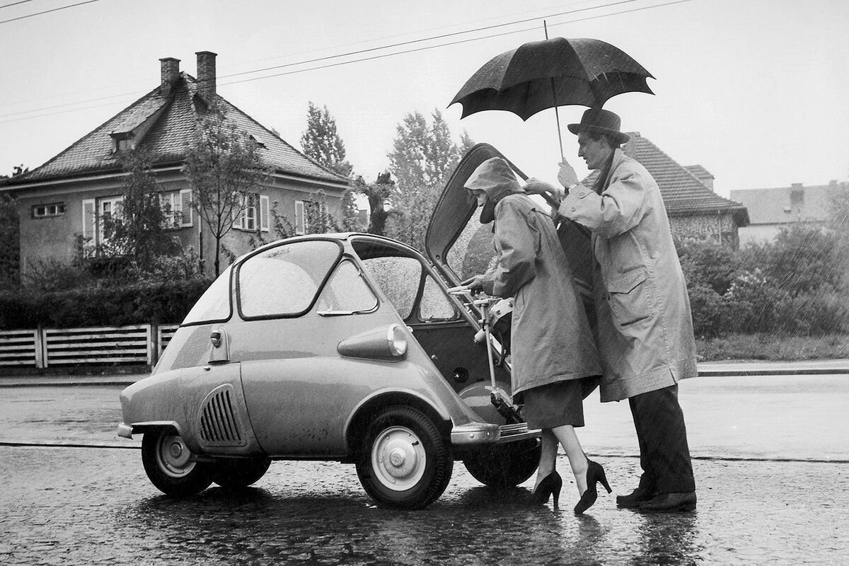 Автомобиль на пару. BMW Isetta. BMW Isetta 1955. BMW Isetta (1955–1962). BMW Isetta, 1950-е..