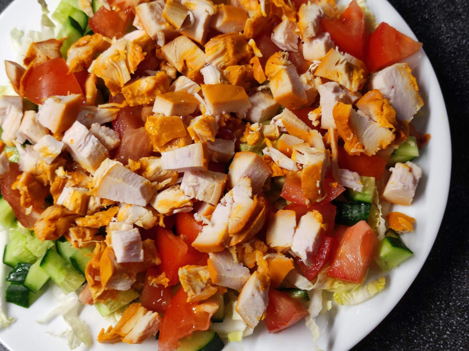 Салат кукуруза сыр копченый окорочок
