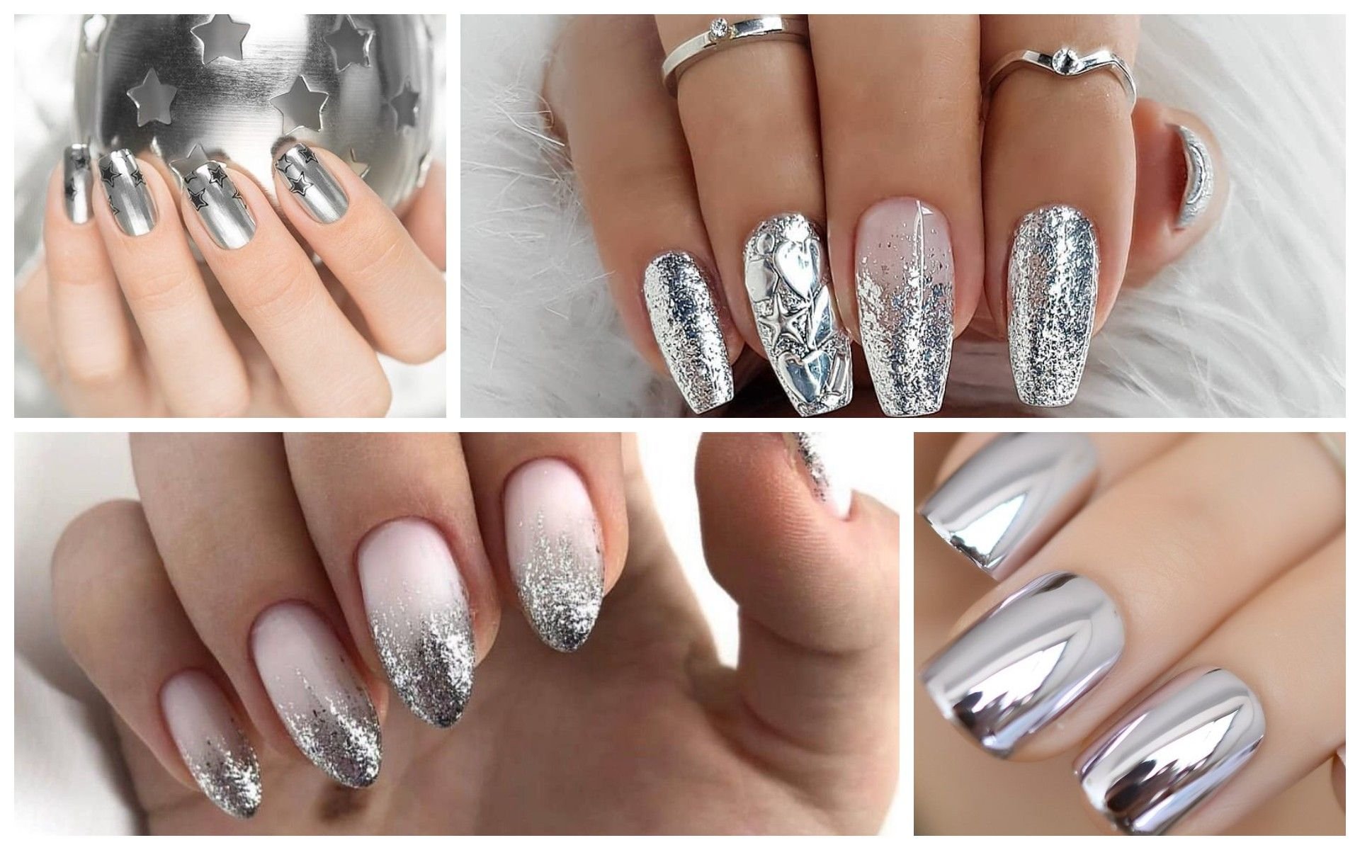 Маникюр К Серебряному Платью фото 11