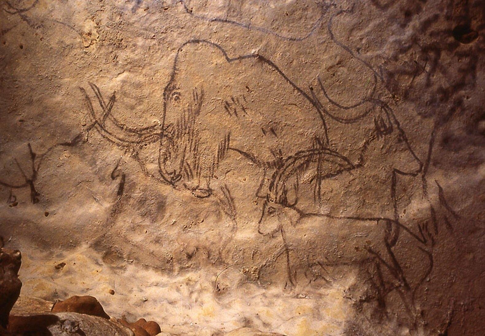 Самый древний и хорошо. Мамонт пещера Руффиньяк. Наскальная живопись пещера Руффиньяк. Пещера Руффиньяк наскальные рисунки. Руффиньяк пещера тысячи Мамонтов.