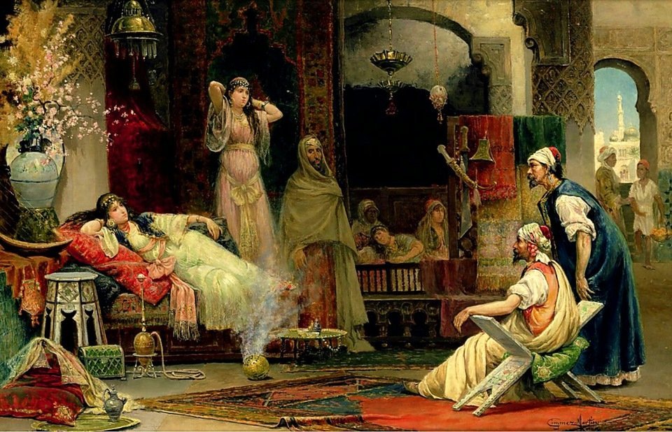 Тренировка рабынь для гарема. Джулио Розати гарем Султана. «Гарем дворца», Гюстав Буланже. Рабыни Султана Османской империи.