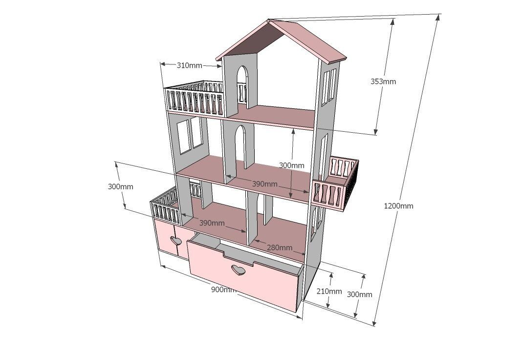 Раскрой дома. Кукольный домик Размеры. Чертеж кукольного домика. Раскрой кукольного домика. Дом для кукол из фанеры чертежи.