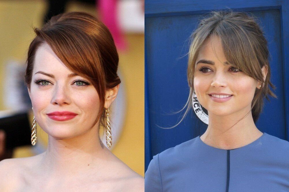 Довольно широкое лицо. Деми ловато брови. Каре для круглого лица. Эмили блант с короткой стрижкой. Довольно широкое лицо.