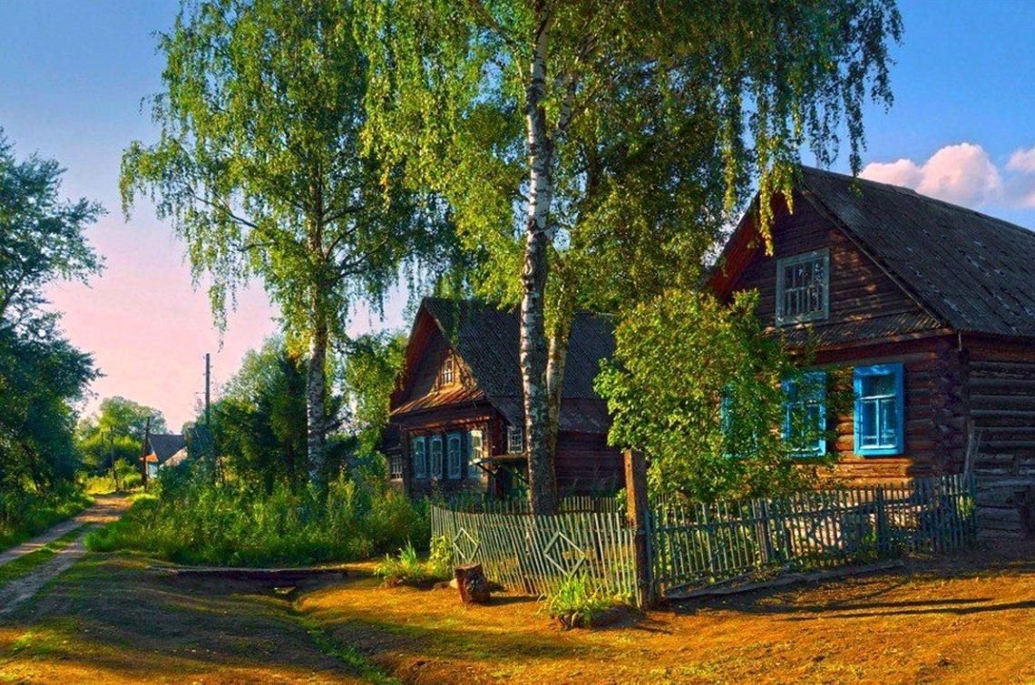 Лето в деревне картинки