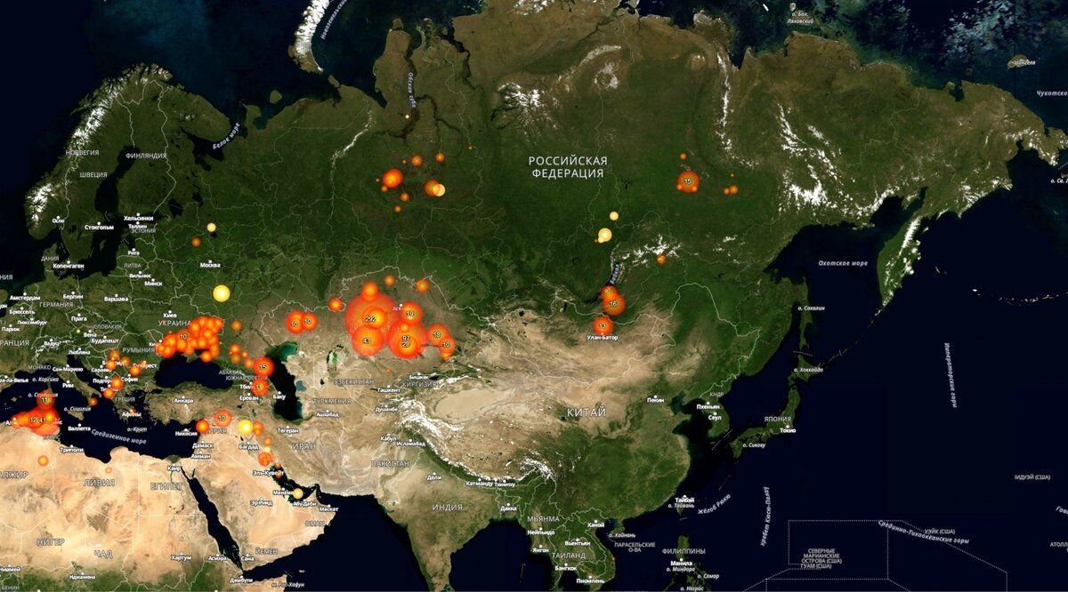 Карта мониторинг лесных пожаров