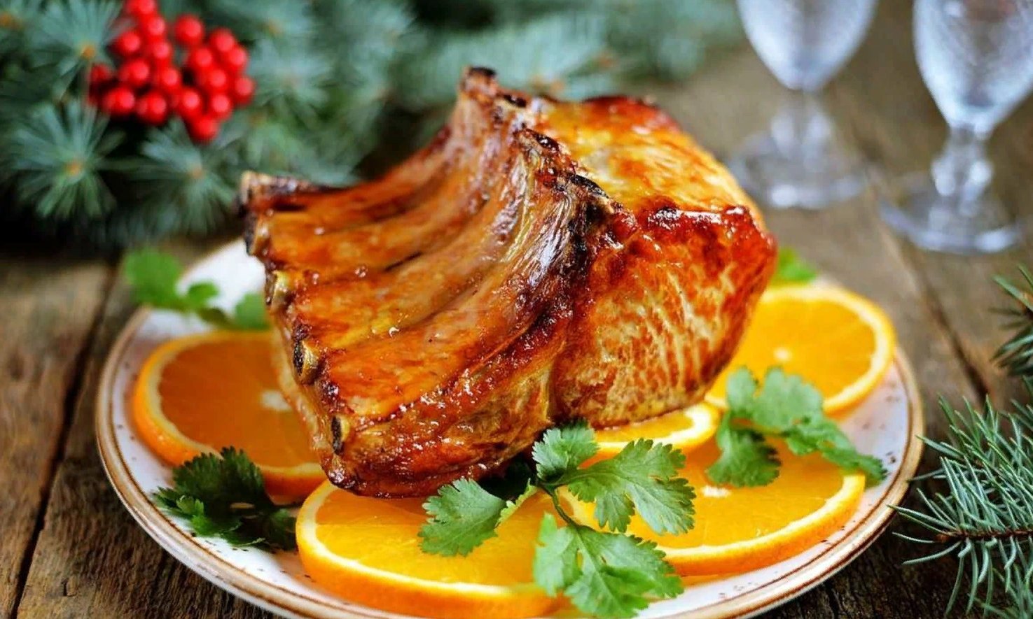 Let meat. Свинина с апельсинами в духовке. Свиная корейка что приготовить. Горячие блюда на новый год. Мясо на новогодний стол.