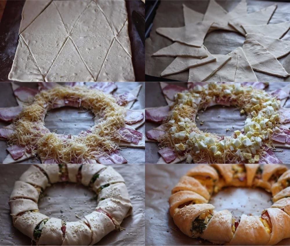 Пироги с беконом и сыром