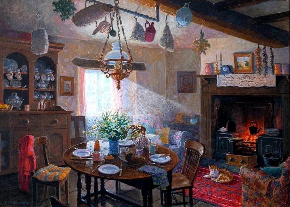 Уютный мир старый. Художник Stephen Darbishire.