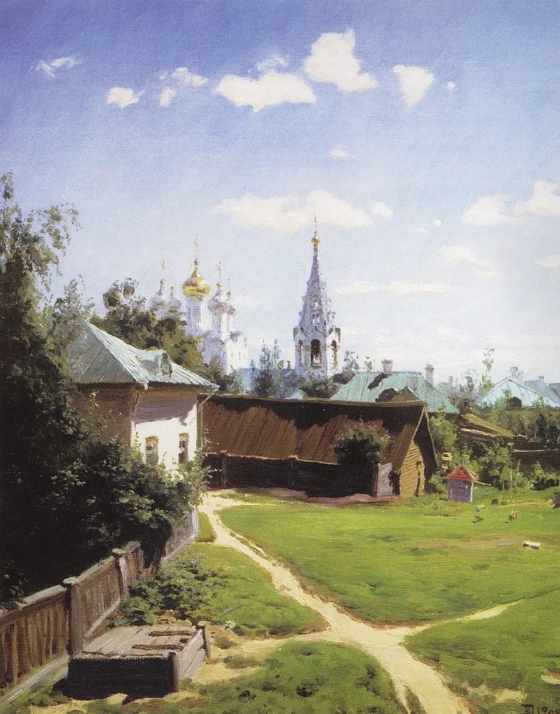 По картине поленова московский дворик
