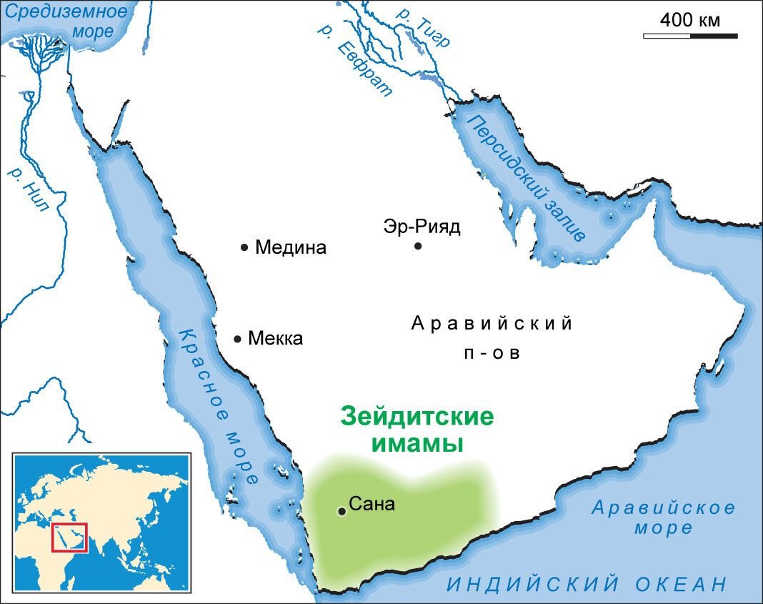 Карта саудовской аравии на русском