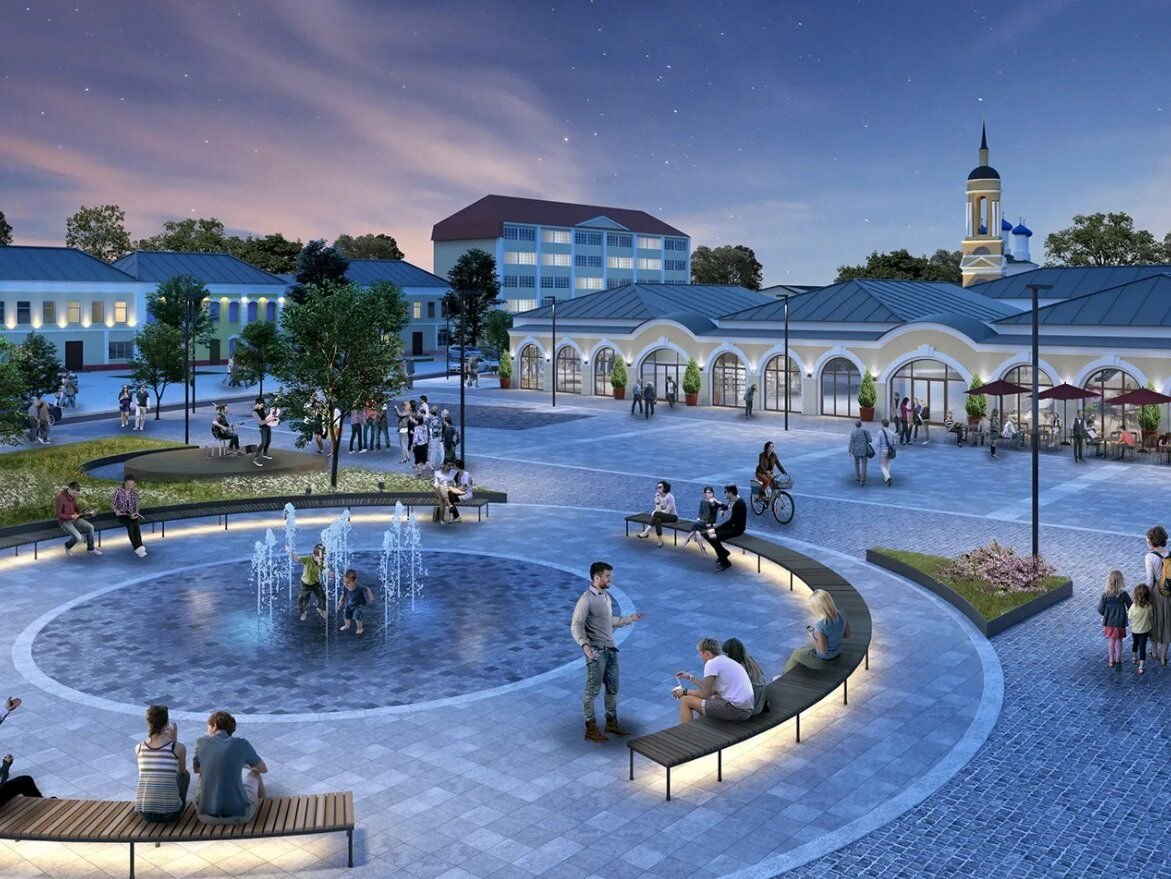площадь в центре города