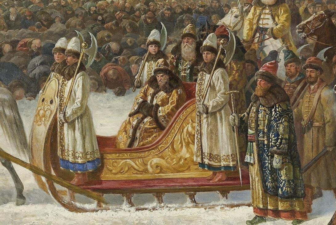 Русские на выезд. Отъезд Ивана Грозного на богомолье. Сверчков поезд царя Ивана Грозного на богомолье.