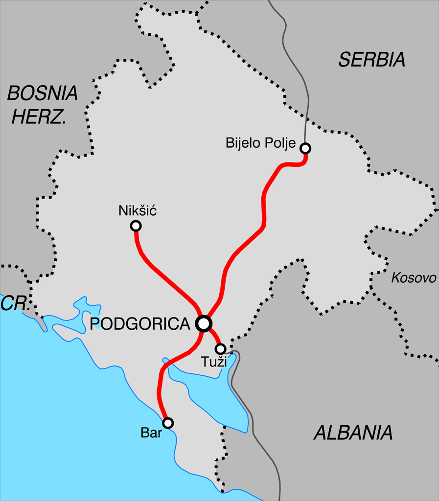 Карта железных дорог сербии