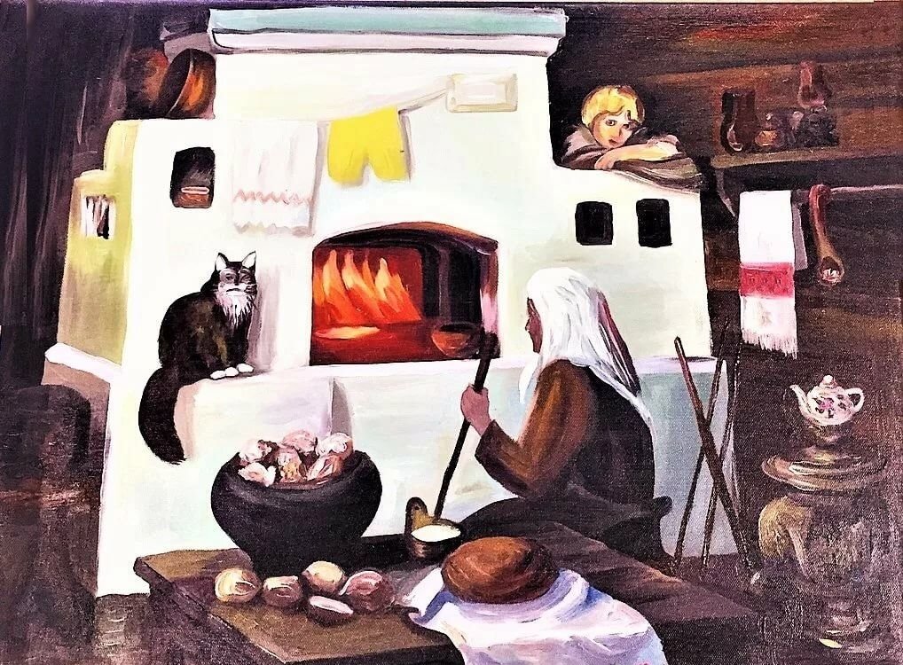 кочерга и ухват для русской печи. витославлицы великий новгород избы печи. русская печь картинки. русская печь в старину. бедные девушки из сказок.