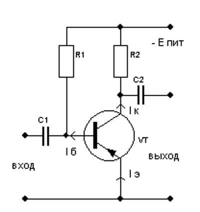 Эмиттерный повторитель с общим коллектором схема