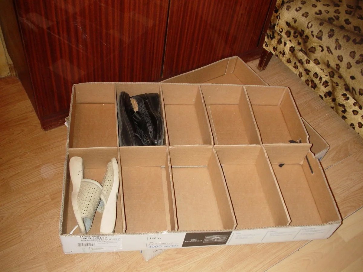 Органайзер для обуви своими руками из коробок