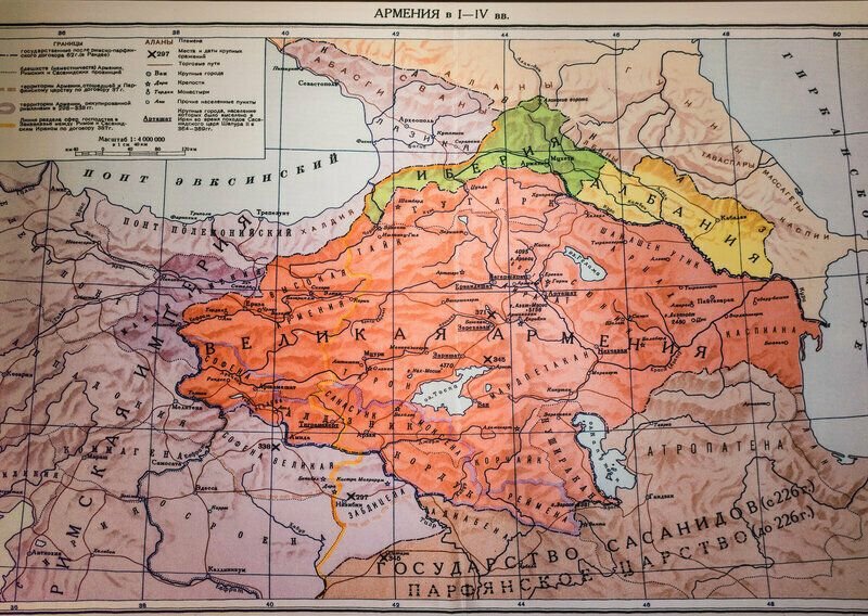 Карта кавказской албании