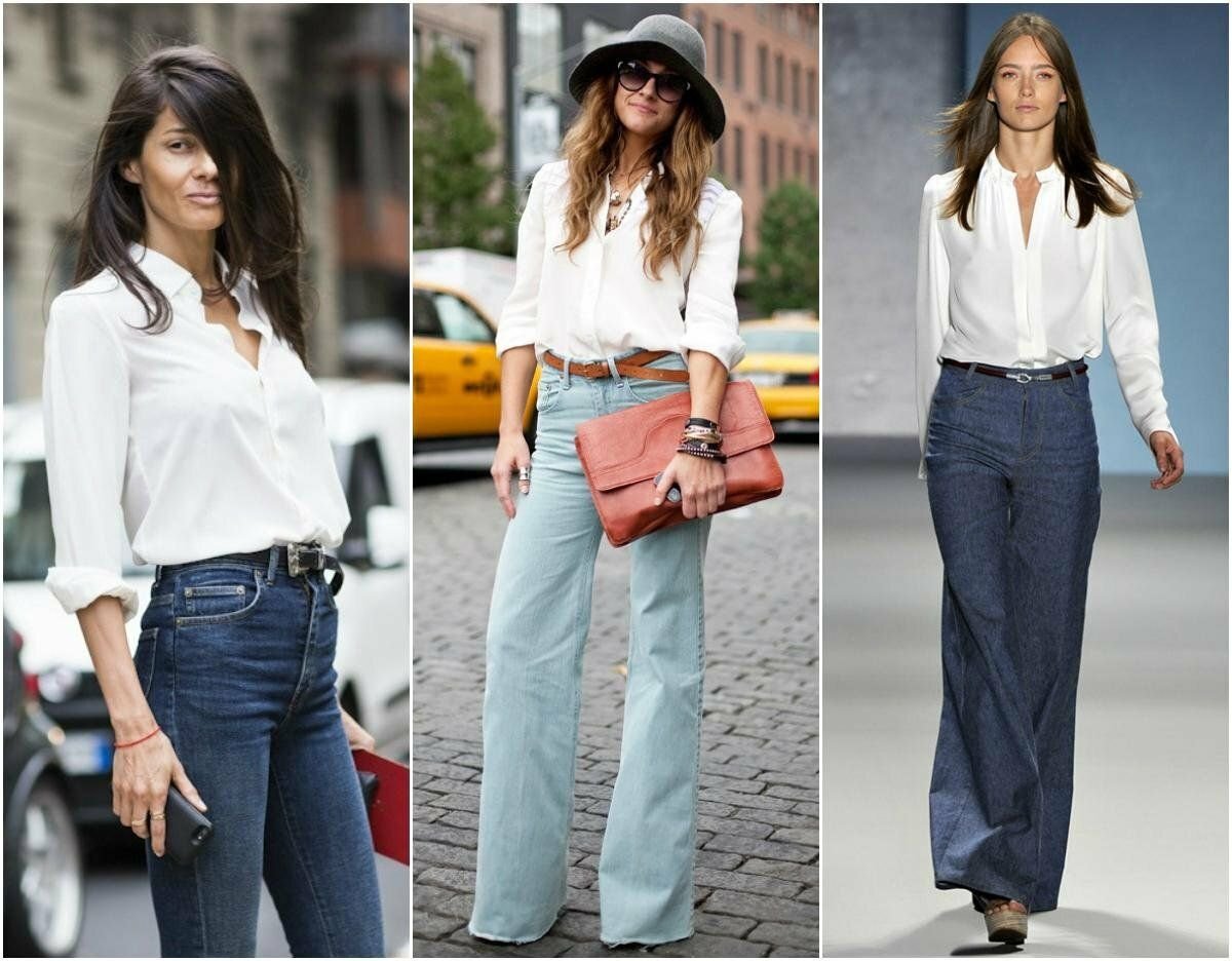 Как носят джинсы с рубашкой женские фото