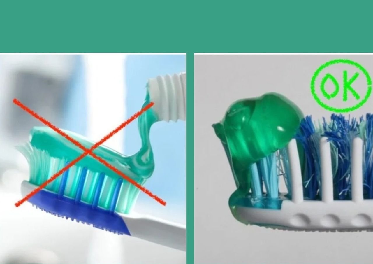 Сколько времени чистить. Зубная щетка и паста. Индикаторные щетинки зубных щеток. Зубная паста на щетке с горошину. Зубная щётка нанесение пасты.