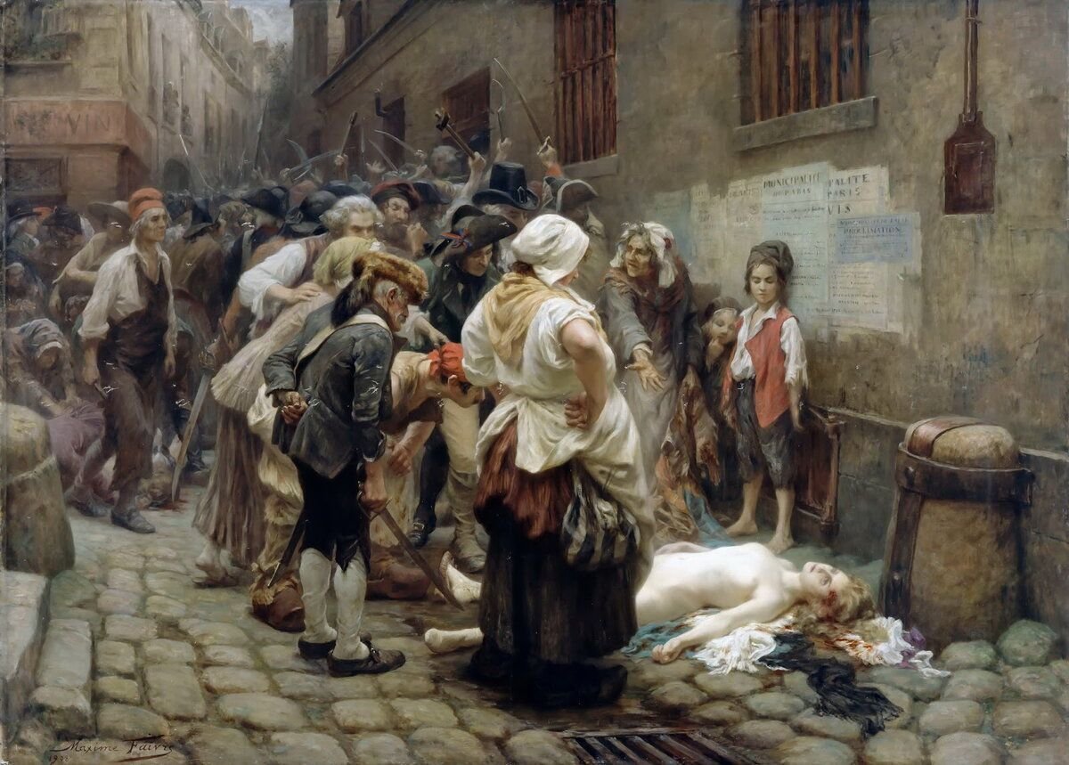 Терпи рабыня. Смерть принцессы де Ламбаль. Смерть принцессы де Ламбаль. Leon Maxime Faivre, 1908.