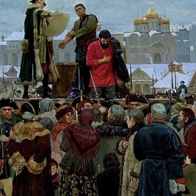 Какой город осадили зимой 1774 года пугачев. Казнь Емельяна Пугачева. Казнь Емельяна Пугачева на Болотной площади в Москве.