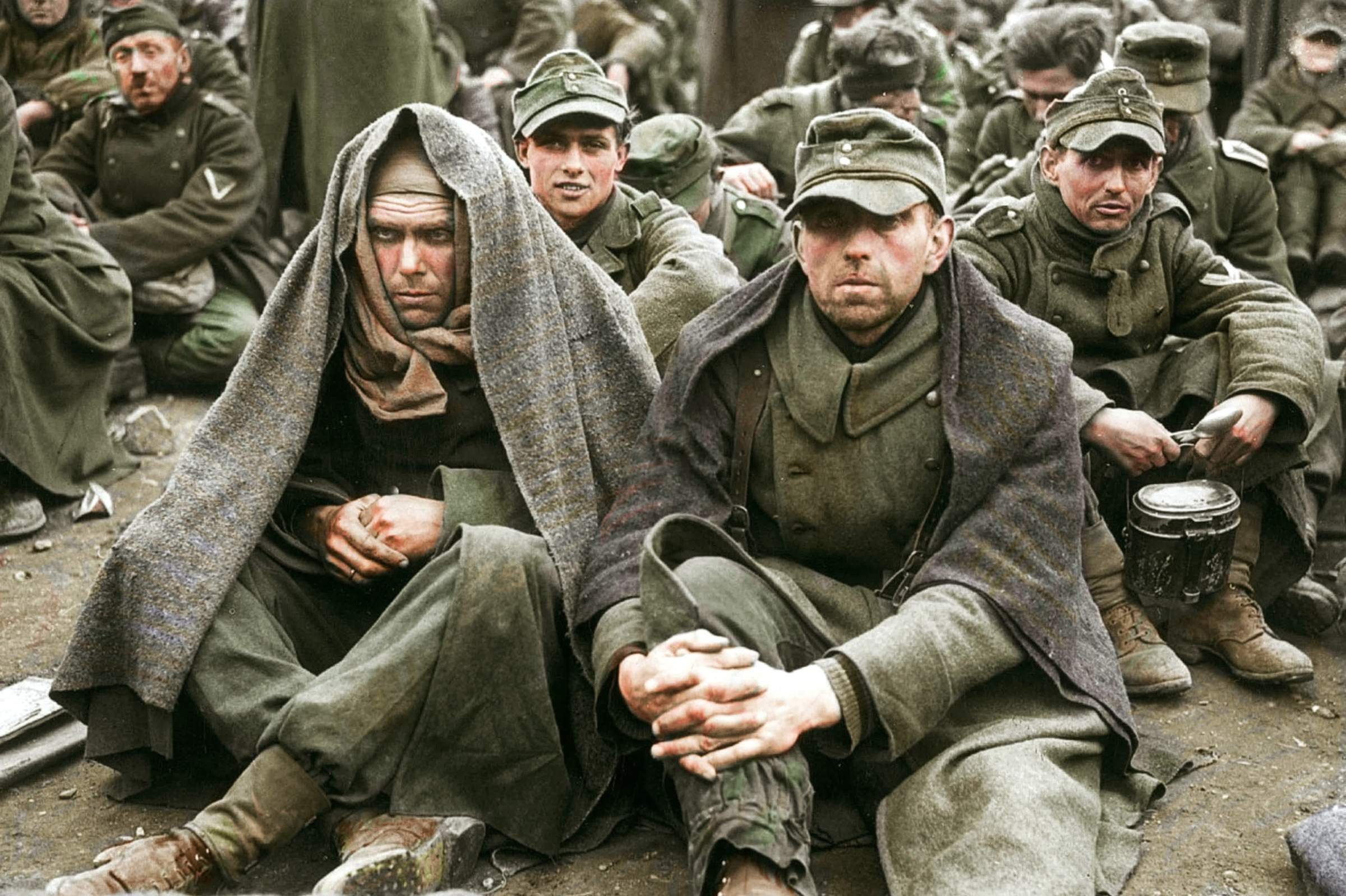 Германия 1945 год пленные немецкие солдаты