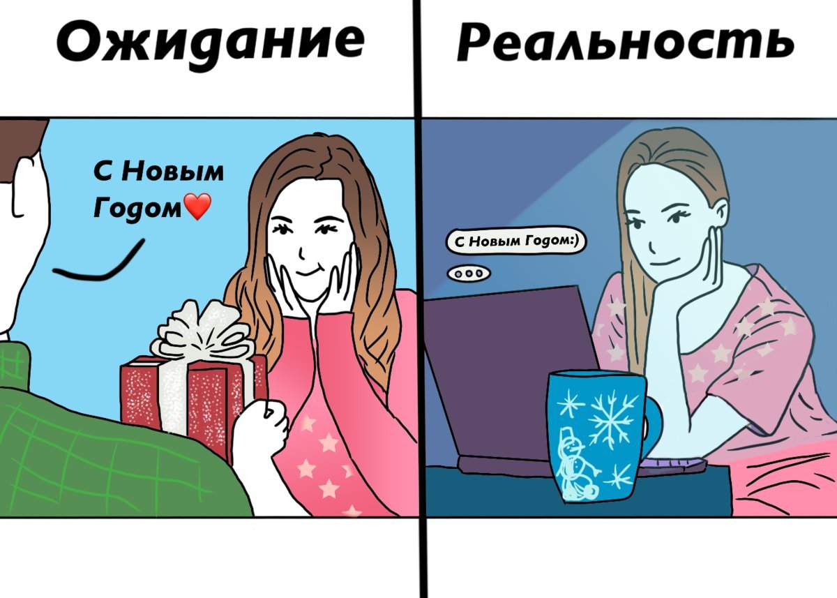 Создать мем ожидание реальность со своими картинками