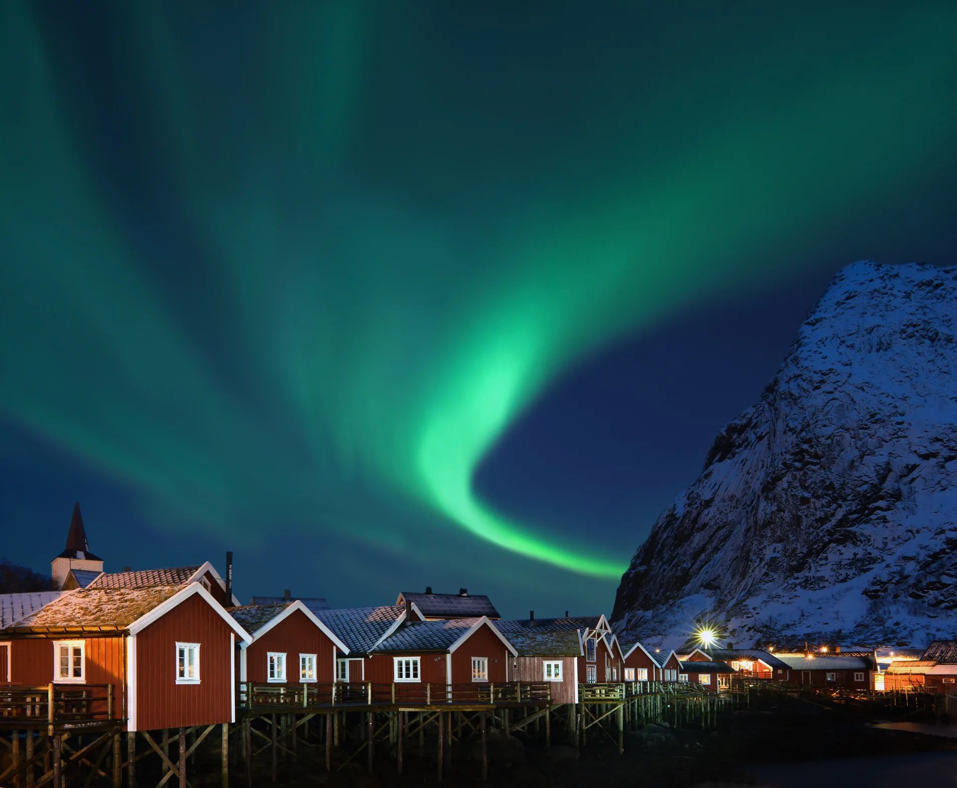 Lofoten Norway Северное сияние