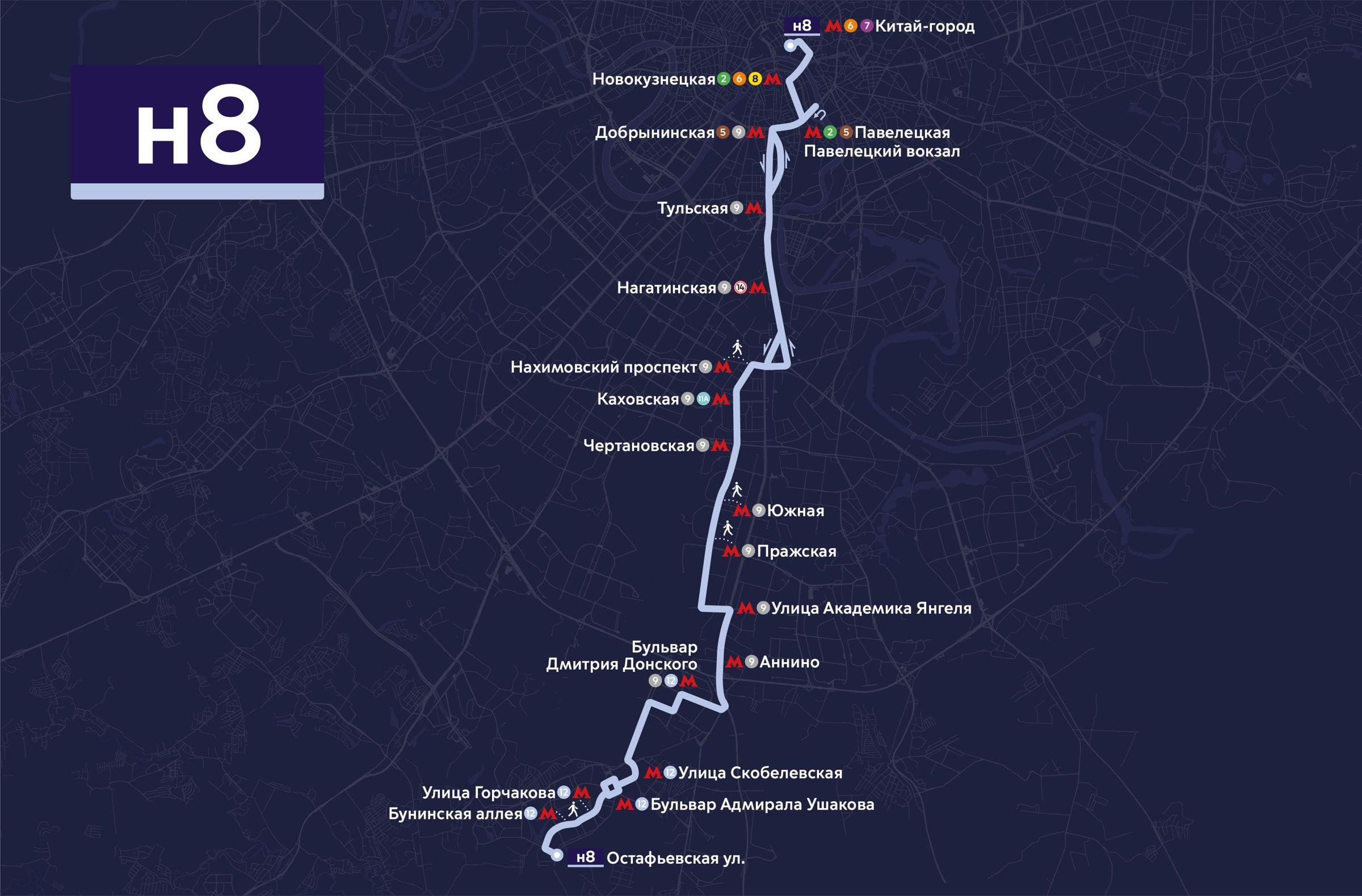 Ночные автобусы в москве схема
