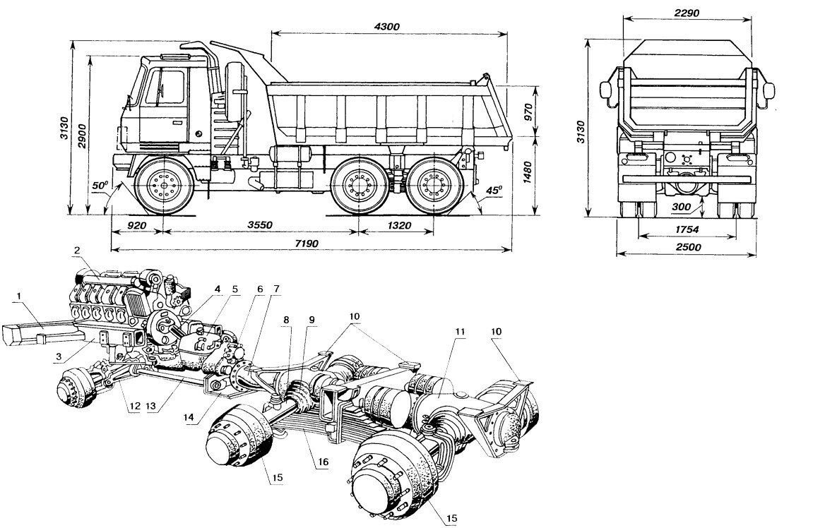 Чертеж рамы камаз 5511