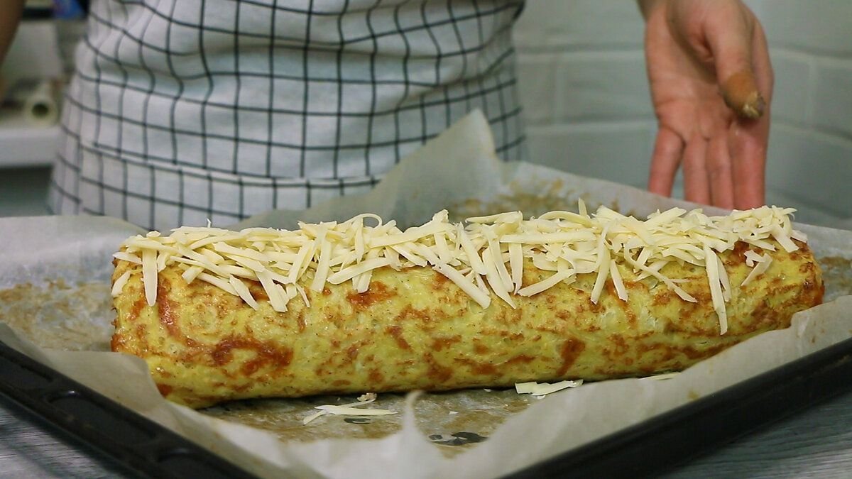 Картофельный рулет с фаршем