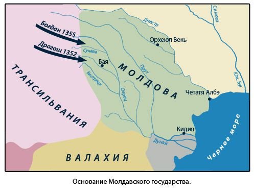 Карта молдова маре 1350 года