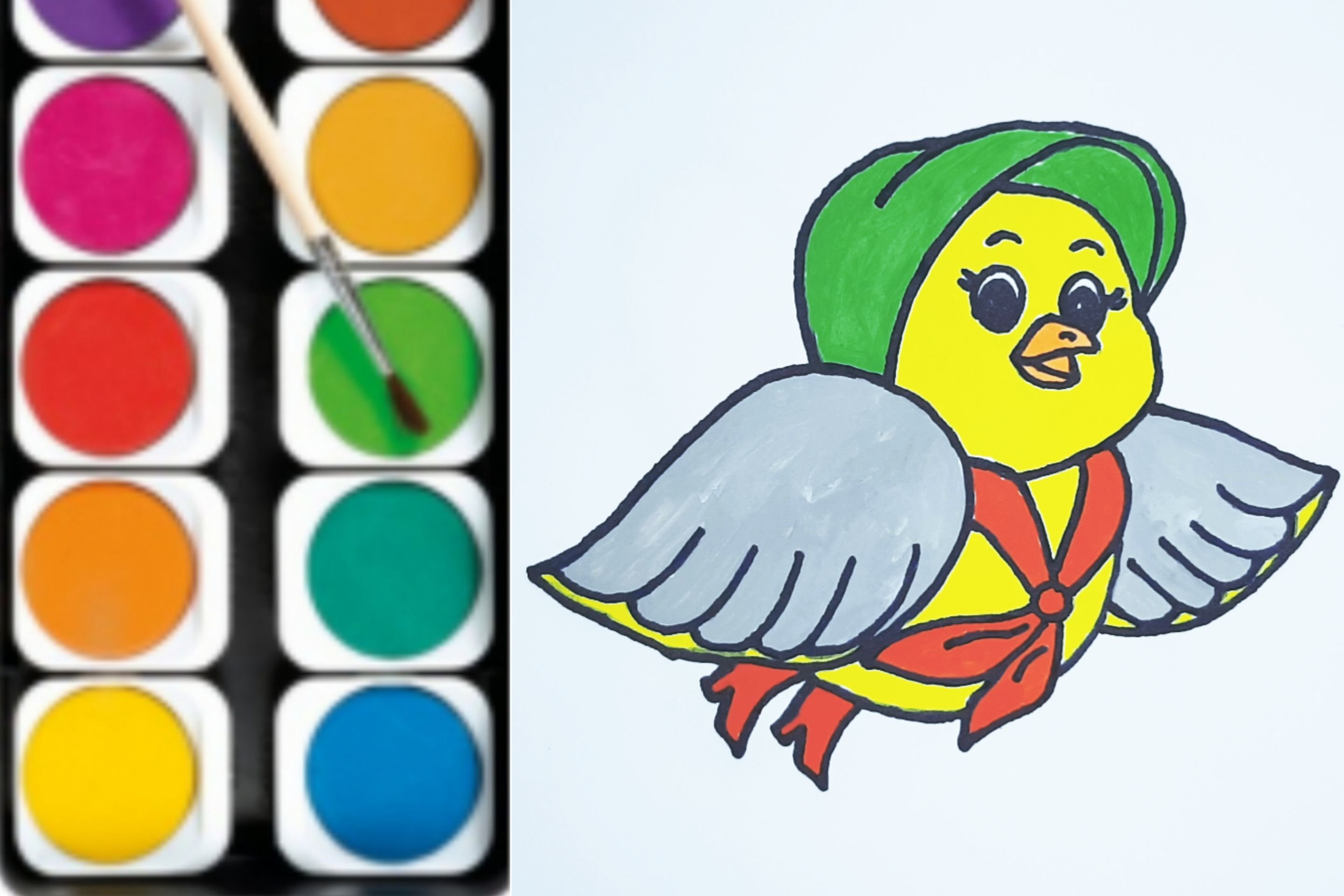 Птенчик - как нарисовать простые рисунки для детей | Content-Studio ...