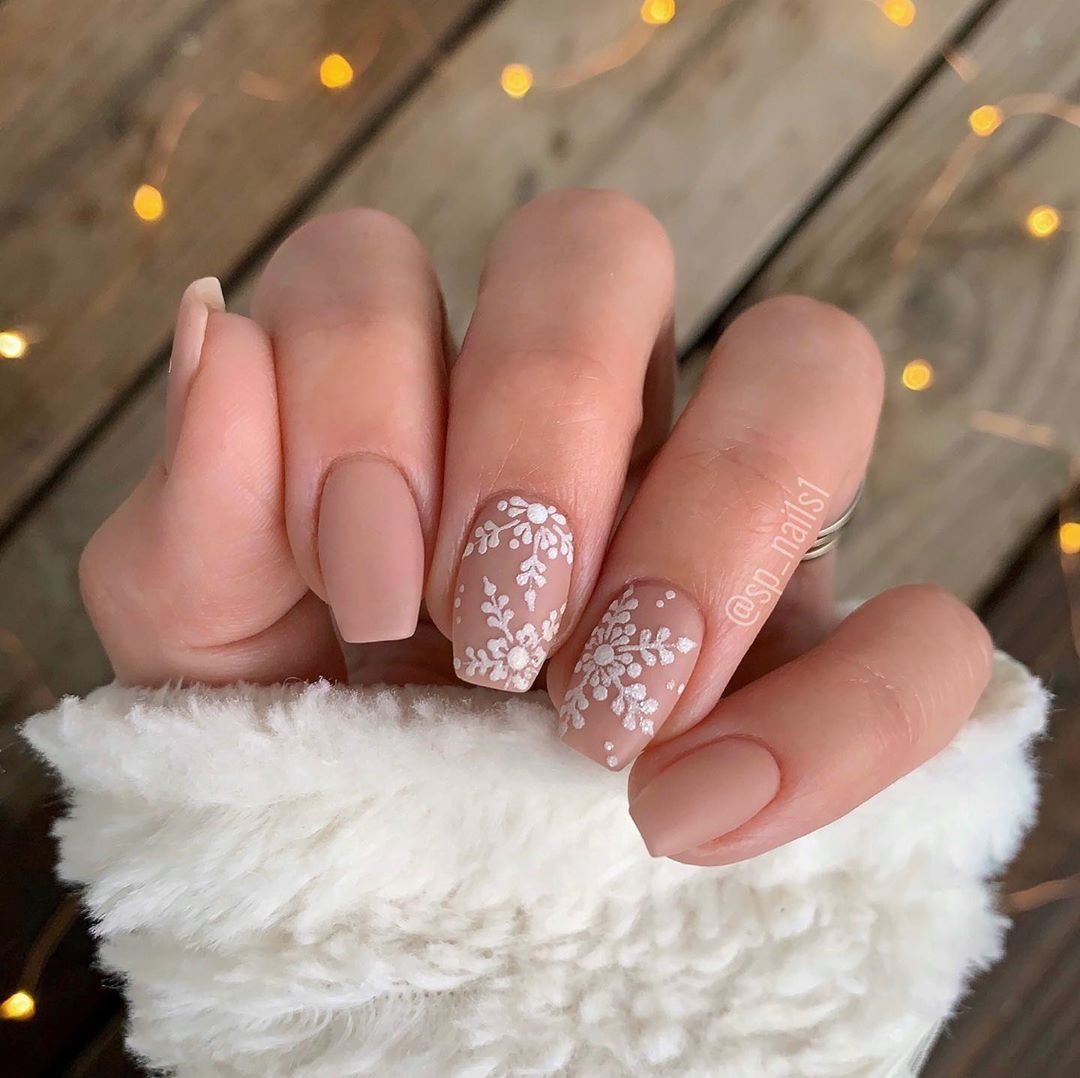 красивые ногти на зиму фото