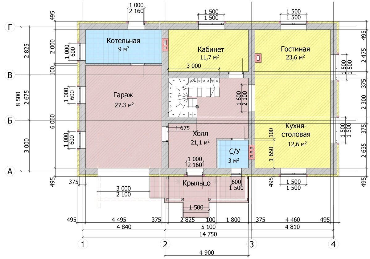 Проект 5 комнатного дома