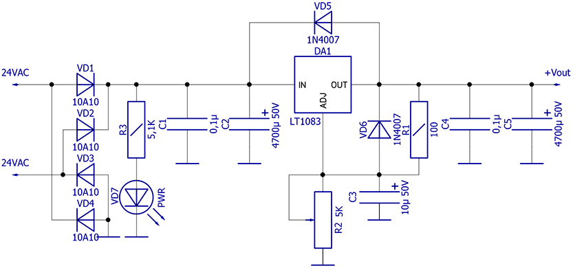 Lm1085 схема включения